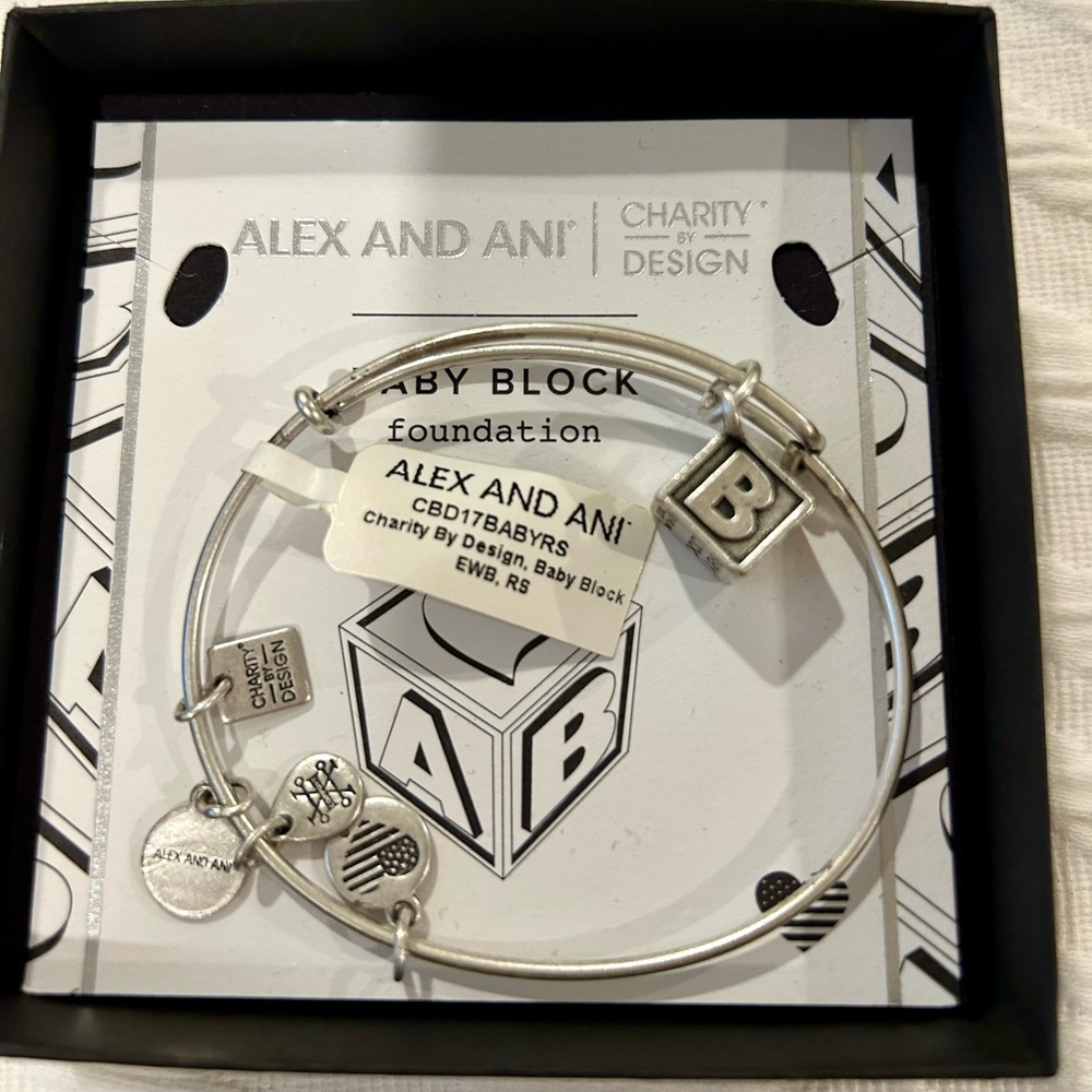 Alex and Ani baby block bracelet